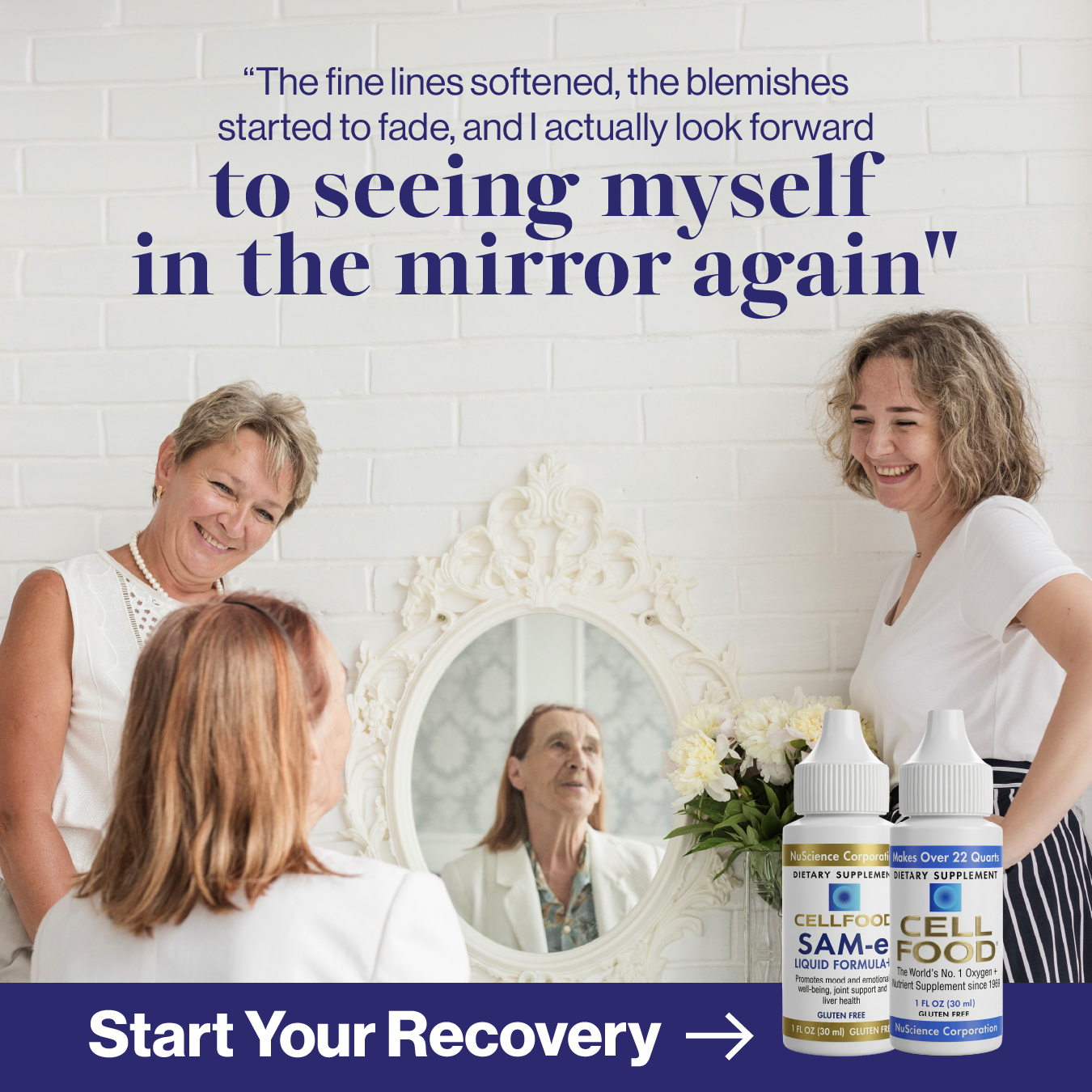 Start Your Recovery — mirror testimonial variant